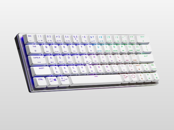  <b>Mechanical Gaming Keyboard:</b> MASTERKEYS SK622 WHITE RGB <b>ERGONOMIC LOW PROFILE SWITCH BLUE </b> Hybrid Wired & Wireless, Slim Design, Brushed Aluminum Design  